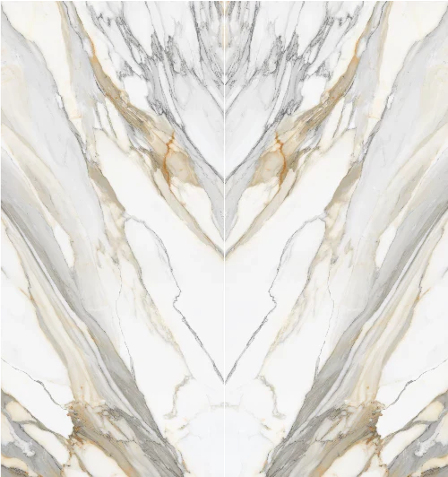 Calacatta Macchia Vecchia Porcelain Slab Bookmatched 60" x 126" - 1/2" Thick
