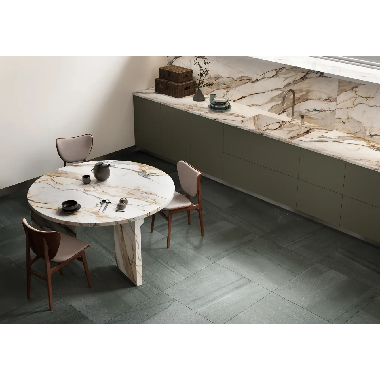 Calacatta Rust Honed Porcelain Slab 60" x 126" - 1/2" Thick