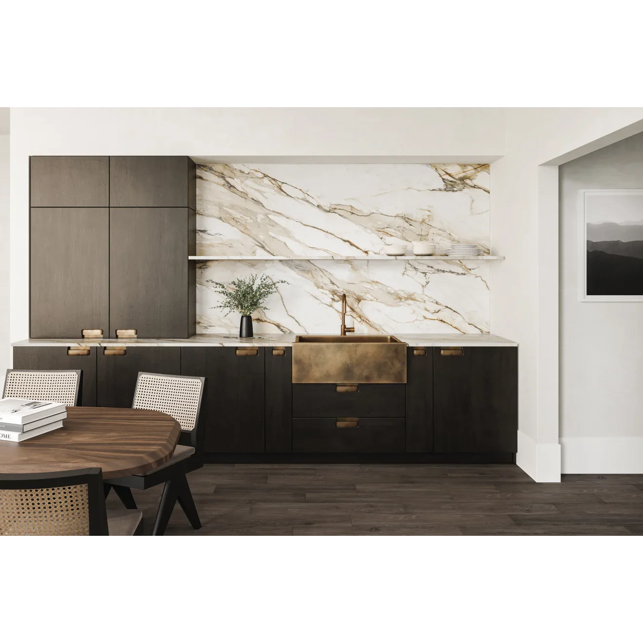 Calacatta Rust Honed Porcelain Slab 60" x 126" - 1/2" Thick