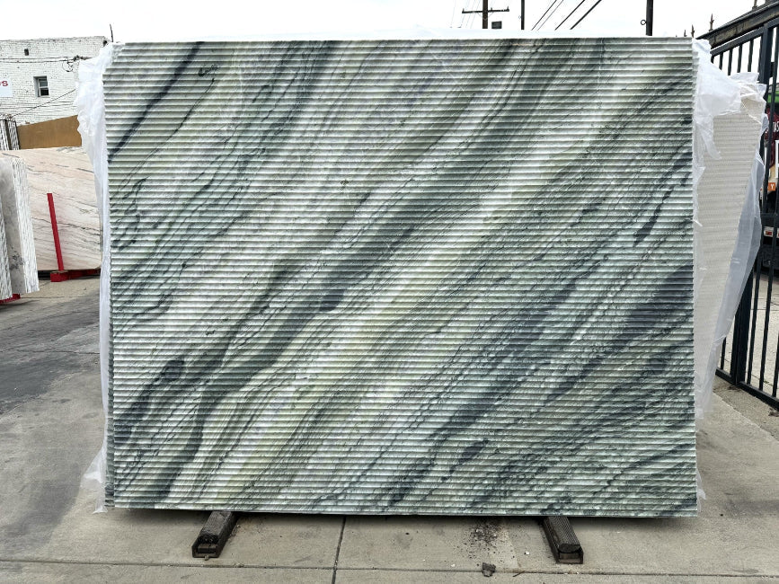 Shangri La Marble Fluted Slab Honed Stone