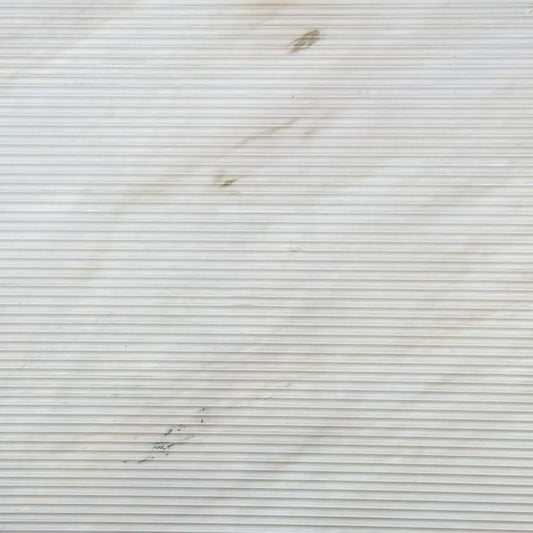 Alpine White Fluted Marble Slab Honed Stone