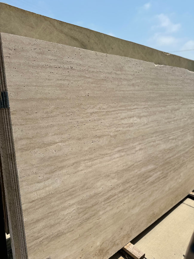 Beige Travertine stone slab in Los Angeles